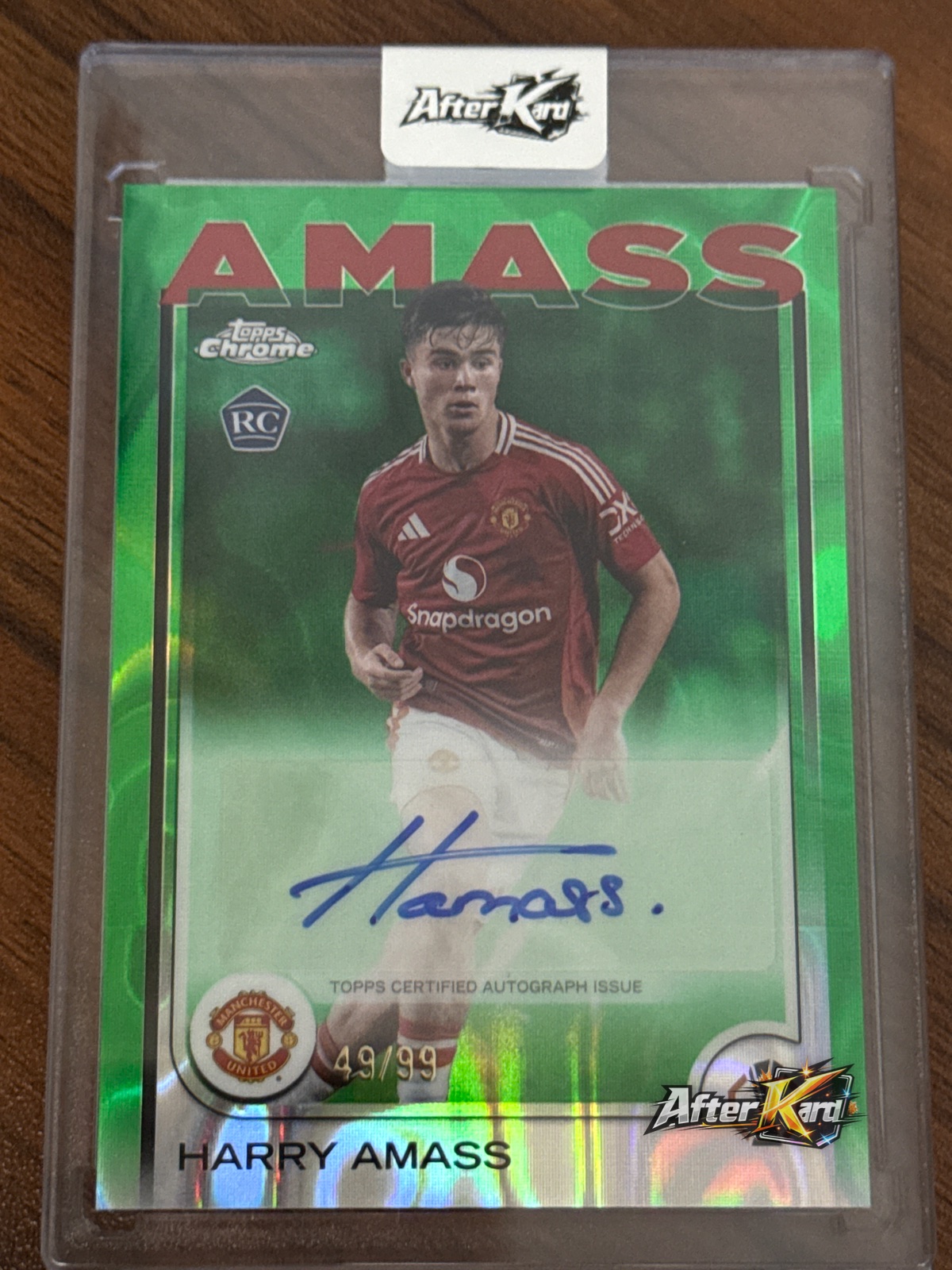 2024/25 Topps Chrome Topps Chrome UEFA Club Competitions — Harry Amass Green RC Auto /99