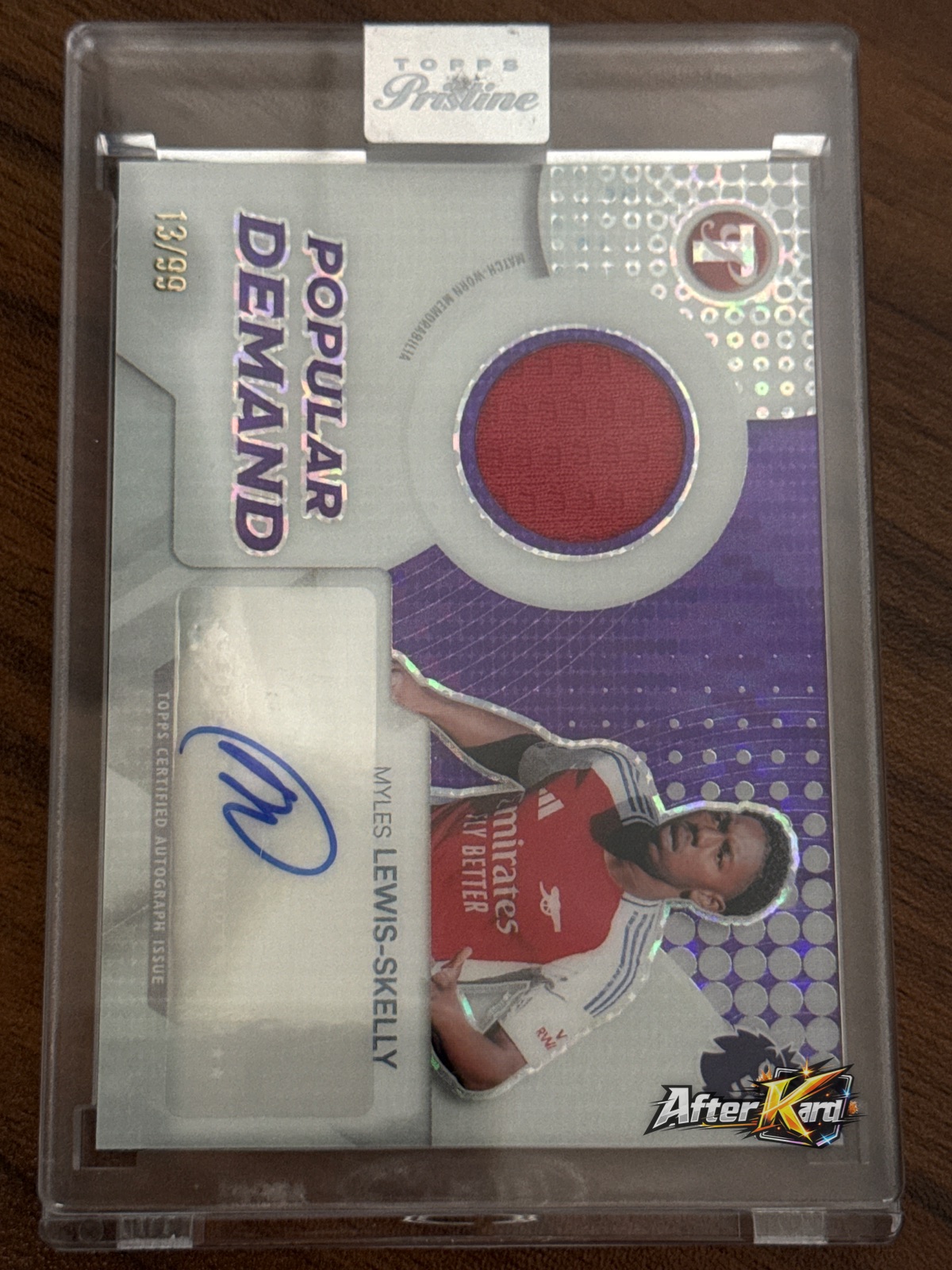 2025-26 Topps Pristine Myles Lewis-Skelly Popular Demand Jersey Auto Purple #/99