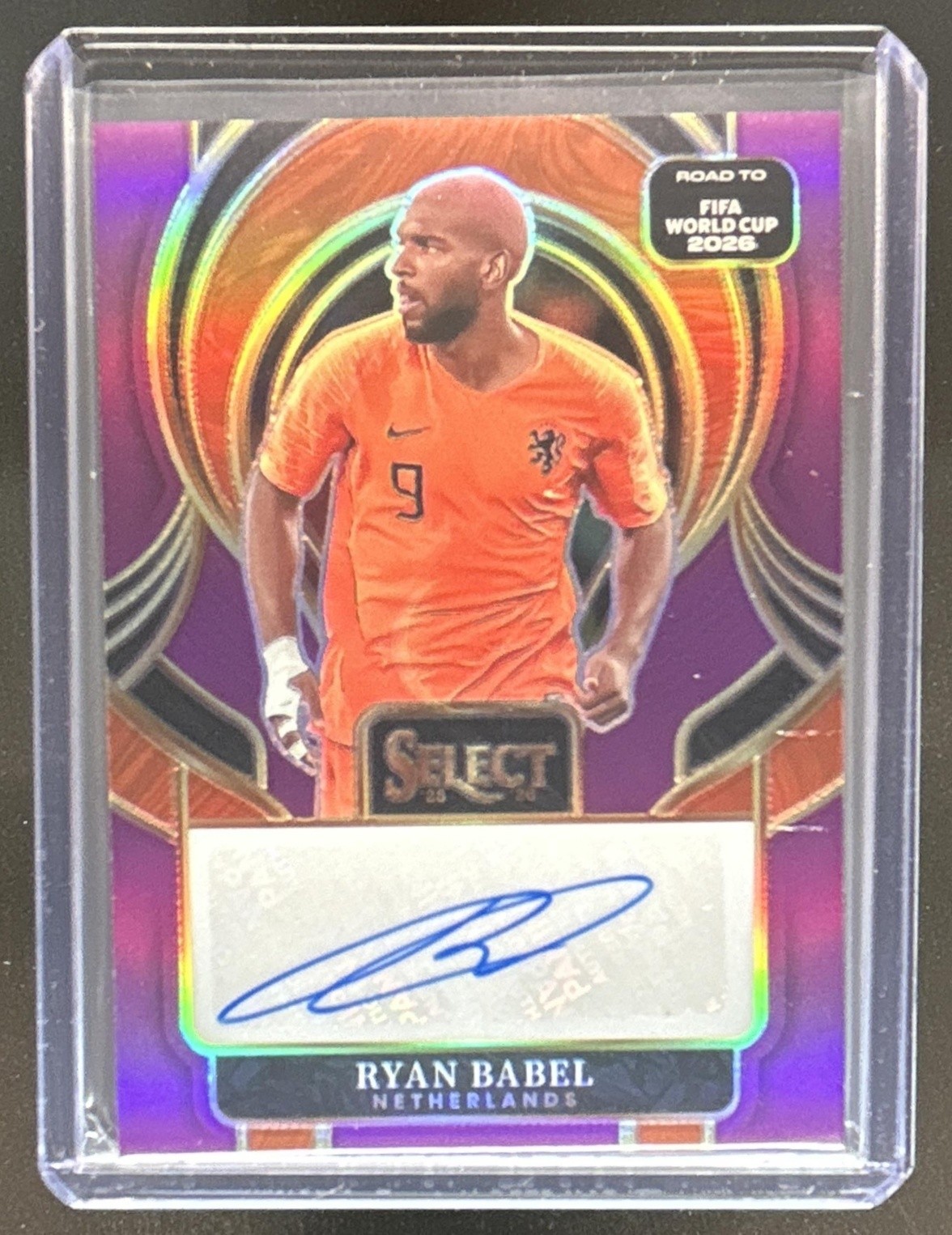2025-26 Select Road to FIFA World Cup Ryan Babel Signatures Purple Auto #/99