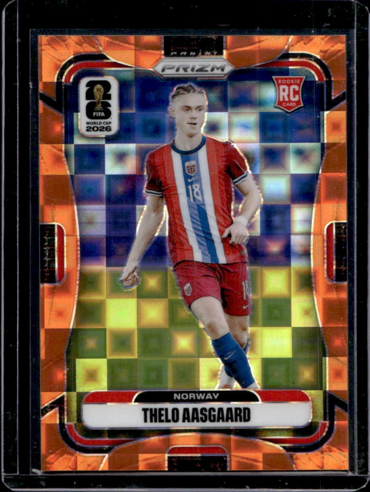 2026 Panini Prizm World Cup Thelo Aasgaard RC Orange Pandora #/215 Norway