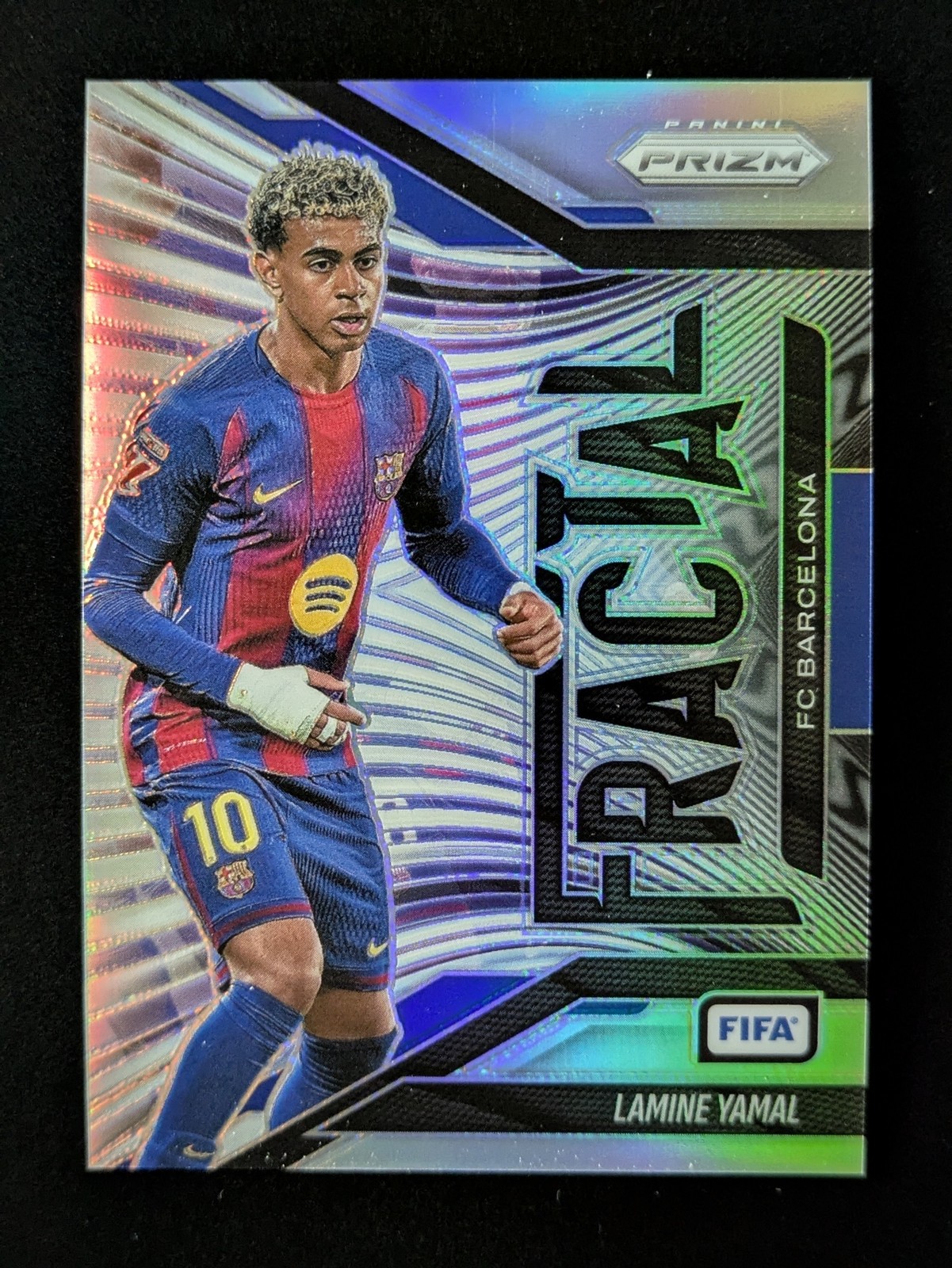 2025-26 Panini Prizm FIFA Lamine Yamal Silver Fractal Barcelona #21