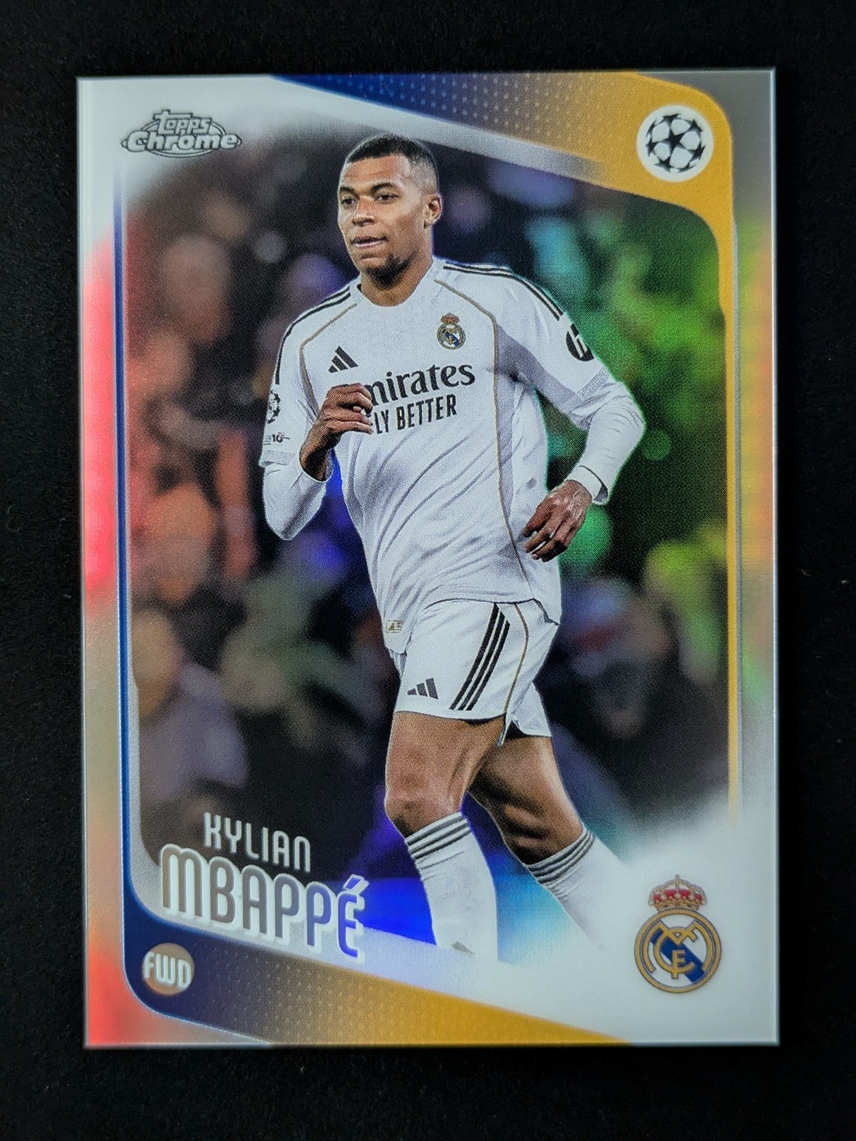 2025-26 Topps Chrome UEFA Kylian Mbappe Refractor SP Real Madrid #112