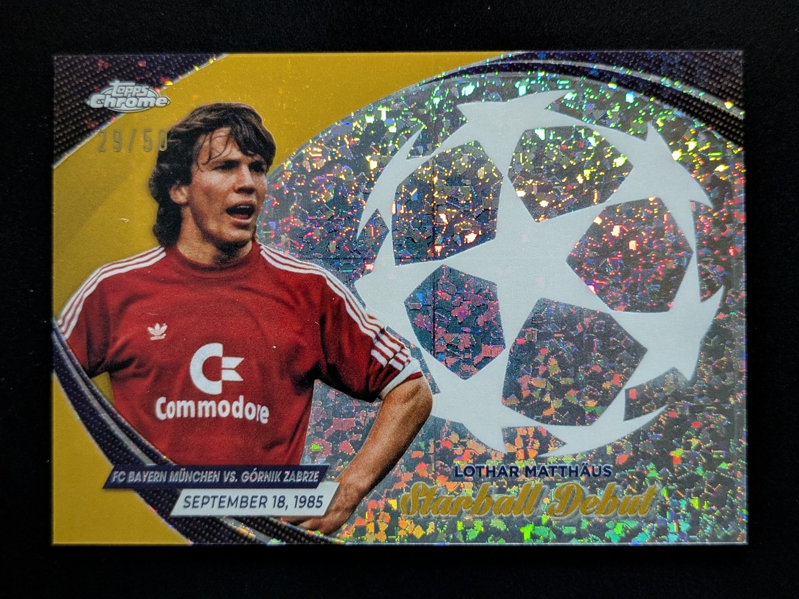 2023-24 Topps Chrome Lothar Matthaus 29/50 Gold Mini Diamond Refractor #SD-9