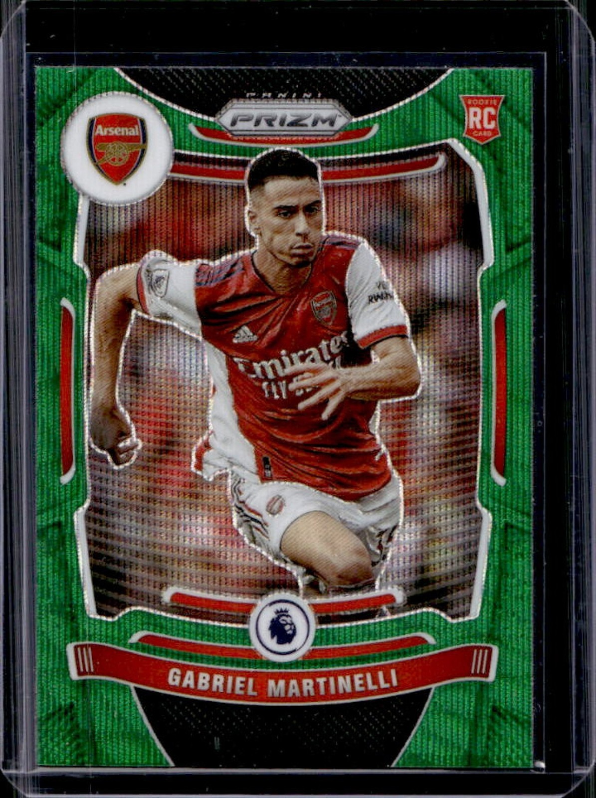 2021 Panini Prizm Premier League Gabriel Martinelli RC Prizm Green Wave #203