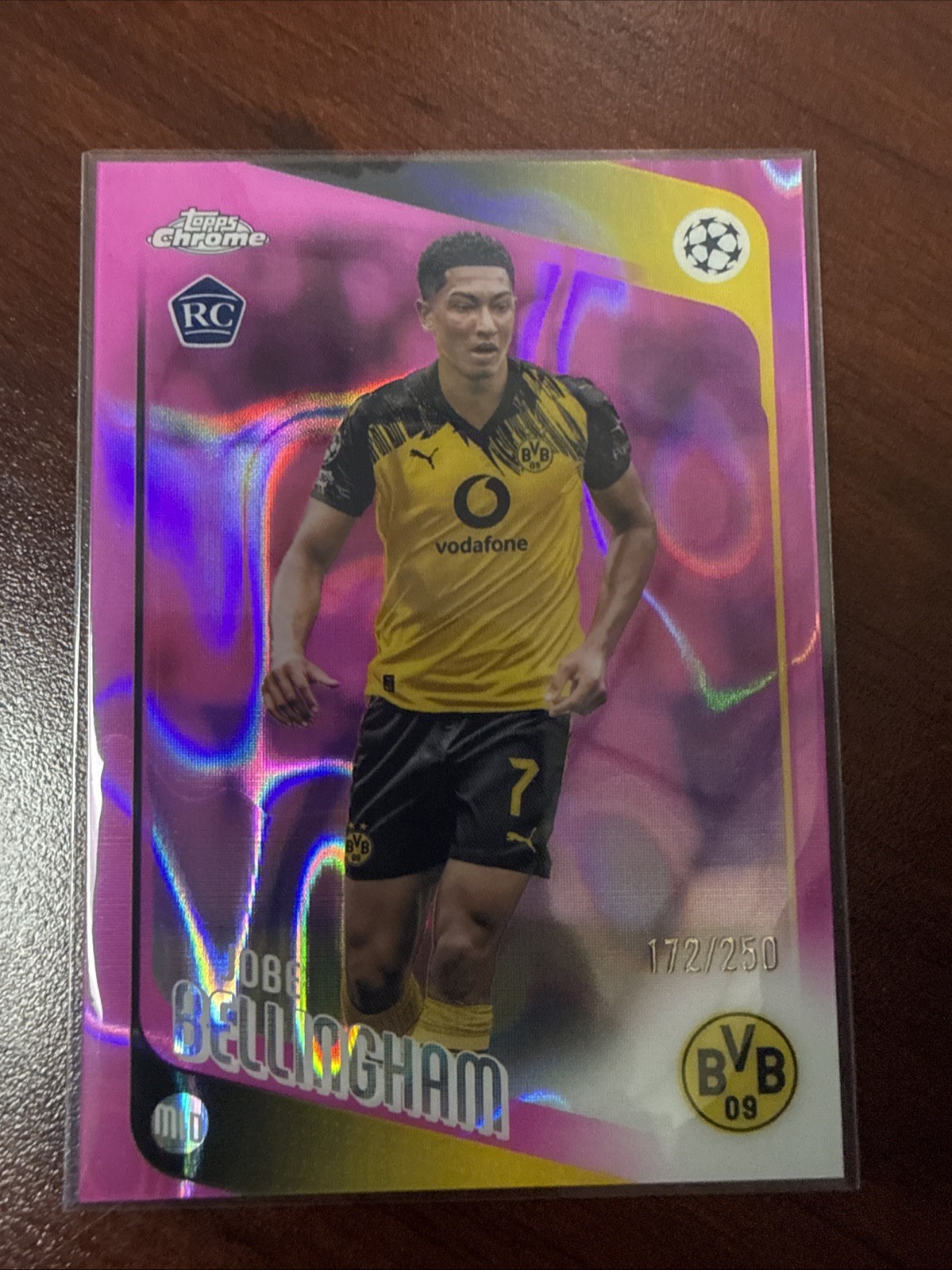 2025-26 Topps Chrome UEFA Jobe Bellingham RC Rookie Pink Refractor #’d /250