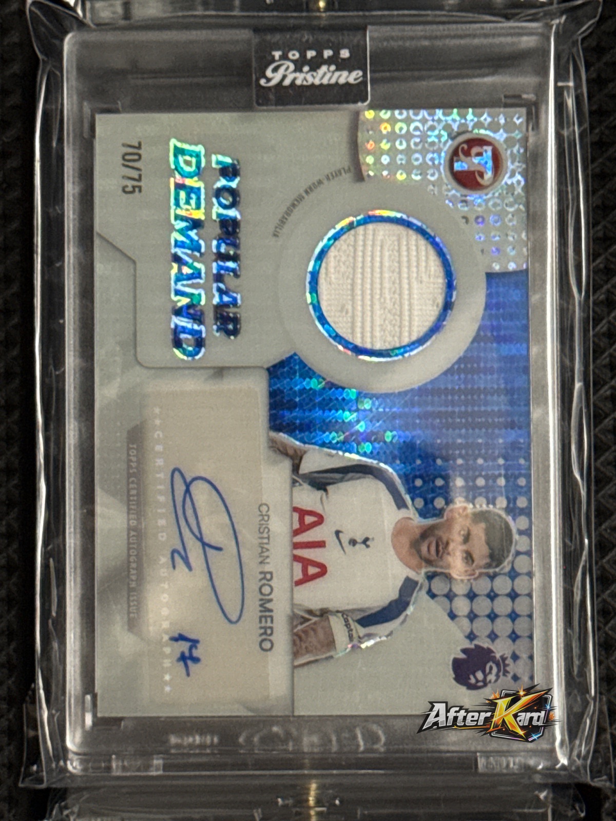 2025-26 Topps Pristine Premier League — Cristian Romero Popular Demand Auto Relic /75 #PDAR-CR