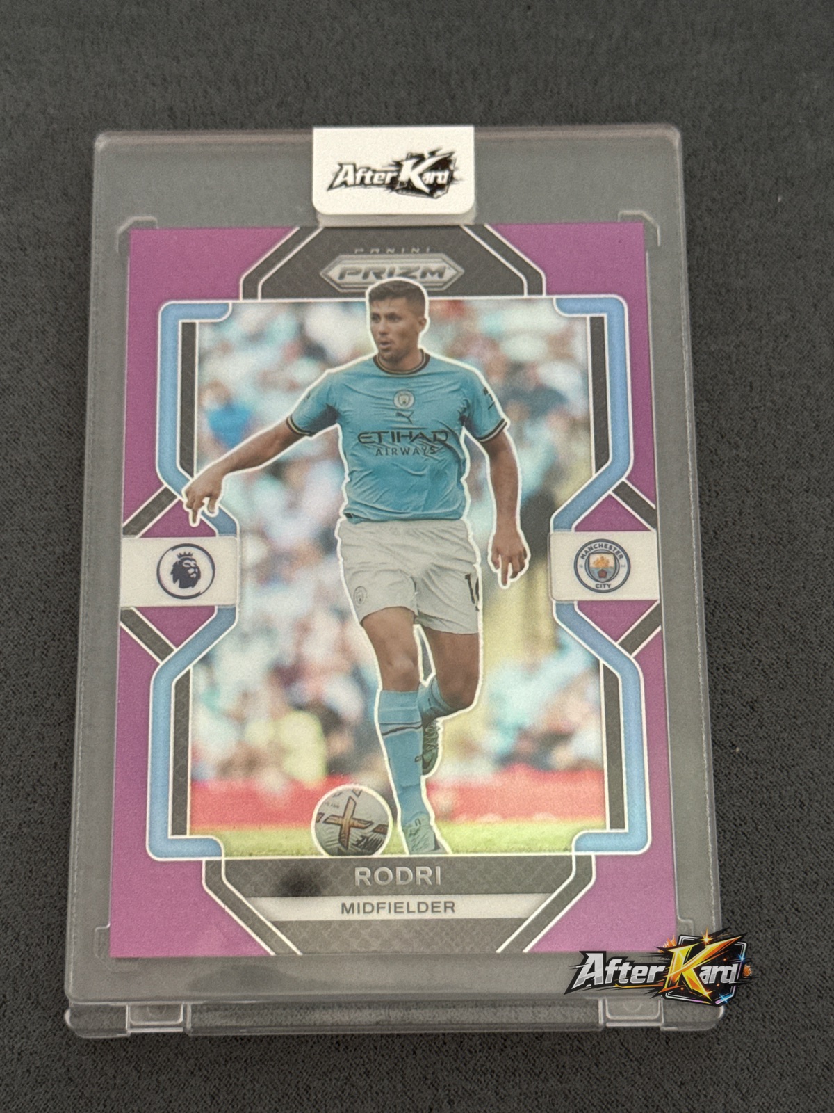 2022-23 Panini Prizm Premier League Soccer — Rodri Purple Ice Prizm /49