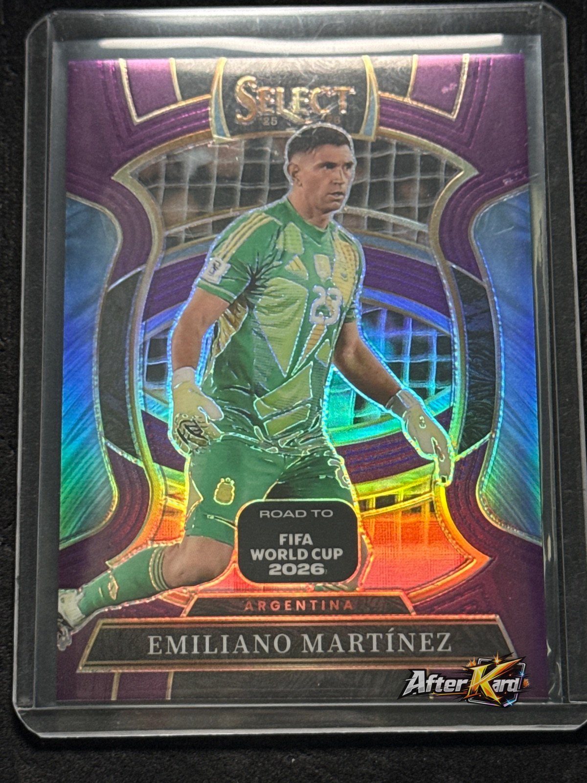 2025-26 Panini Select Road to FIFA World Cup 2026 — Emiliano Martínez Terrace Purple /150