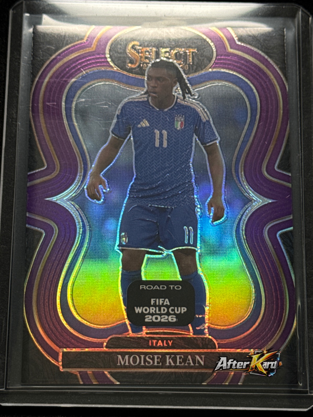 2025-26 Panini Select Road to FIFA World Cup 2026 — Moise Kean Mezzanine Purple /150