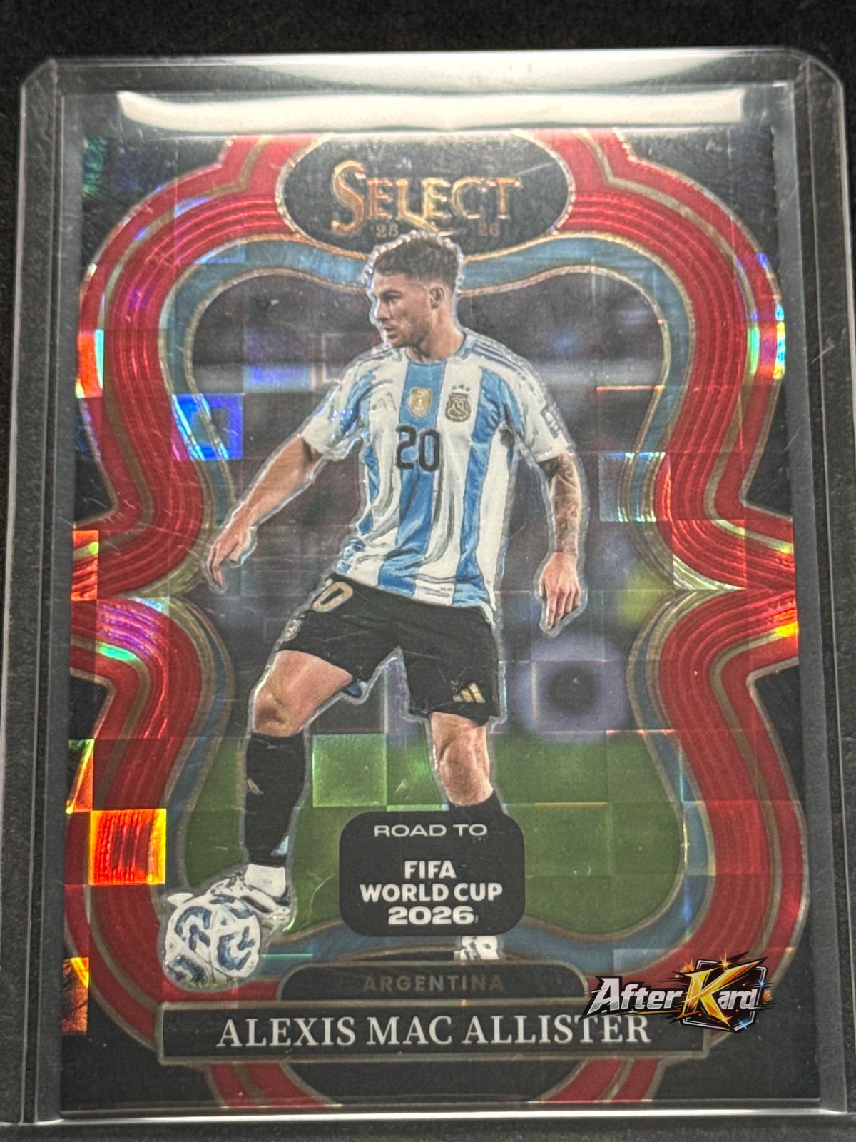 2025-26 Panini Select Road to FIFA World Cup 2026 — Alexis Mac Allister Mezzanine Red Pandora