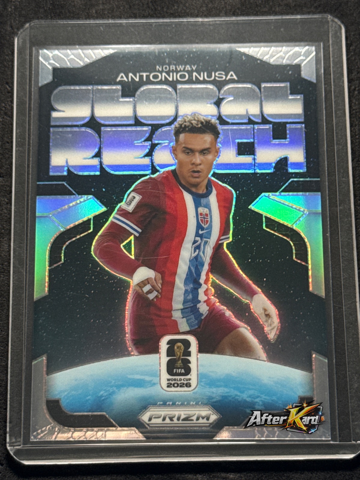 2026 Panini Prizm FIFA World Cup — Antonio Nusa Global Reach Silver Prizm
