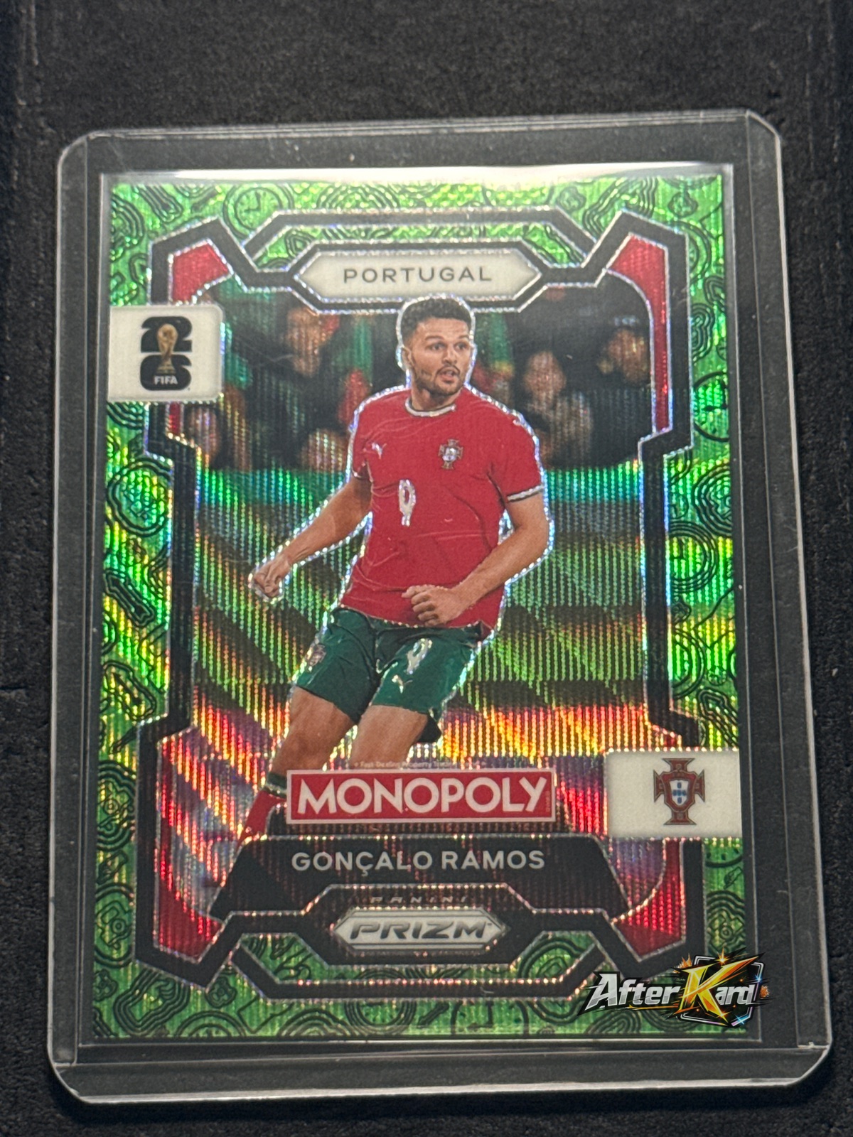 2026 Panini Monopoly Prizm FIFA World Cup 26 — Gonçalo Ramos Green Wave Prizm