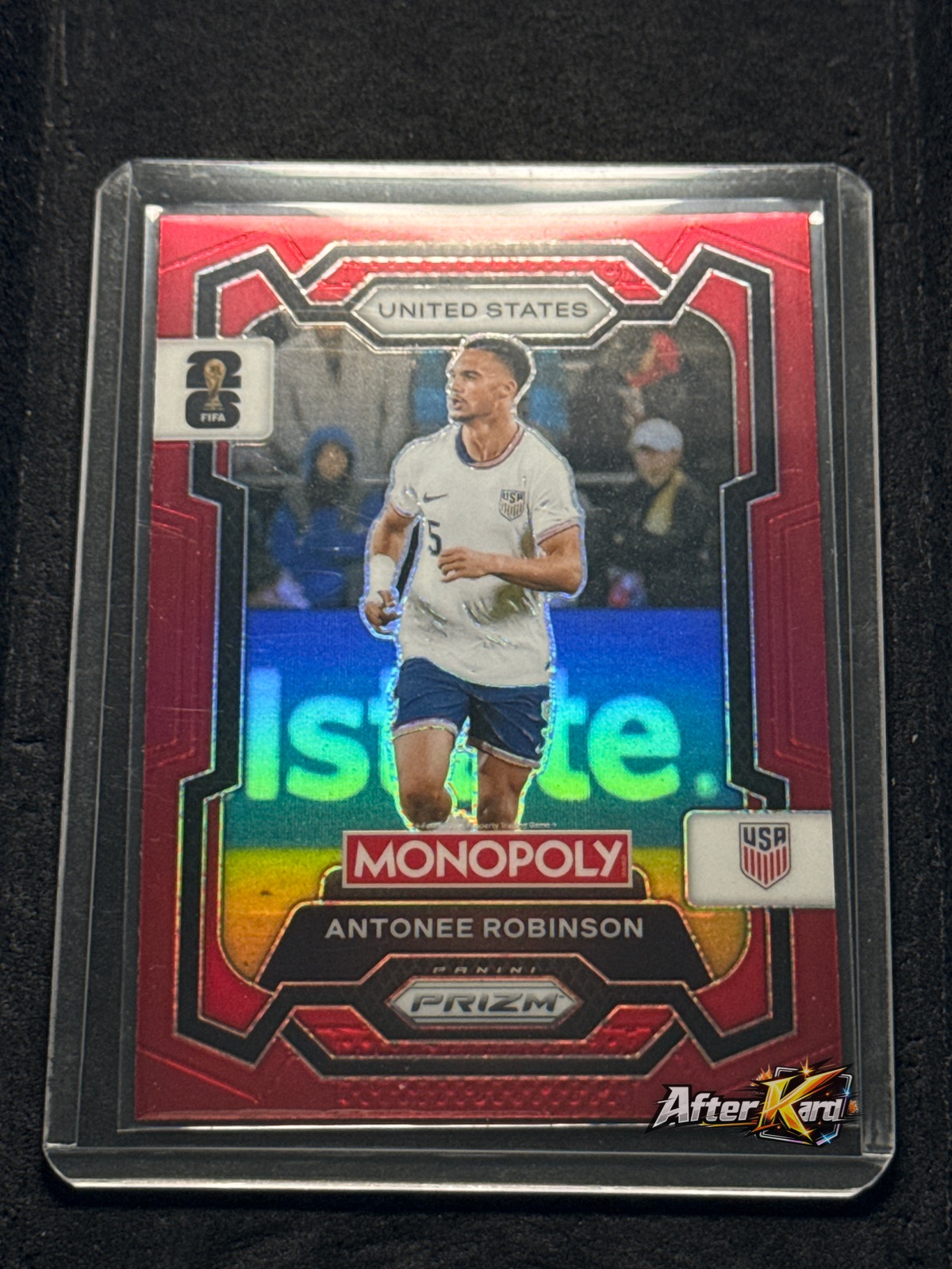 2026 Panini Monopoly Prizm FIFA World Cup 26 — Antonee Robinson Red Prizm
