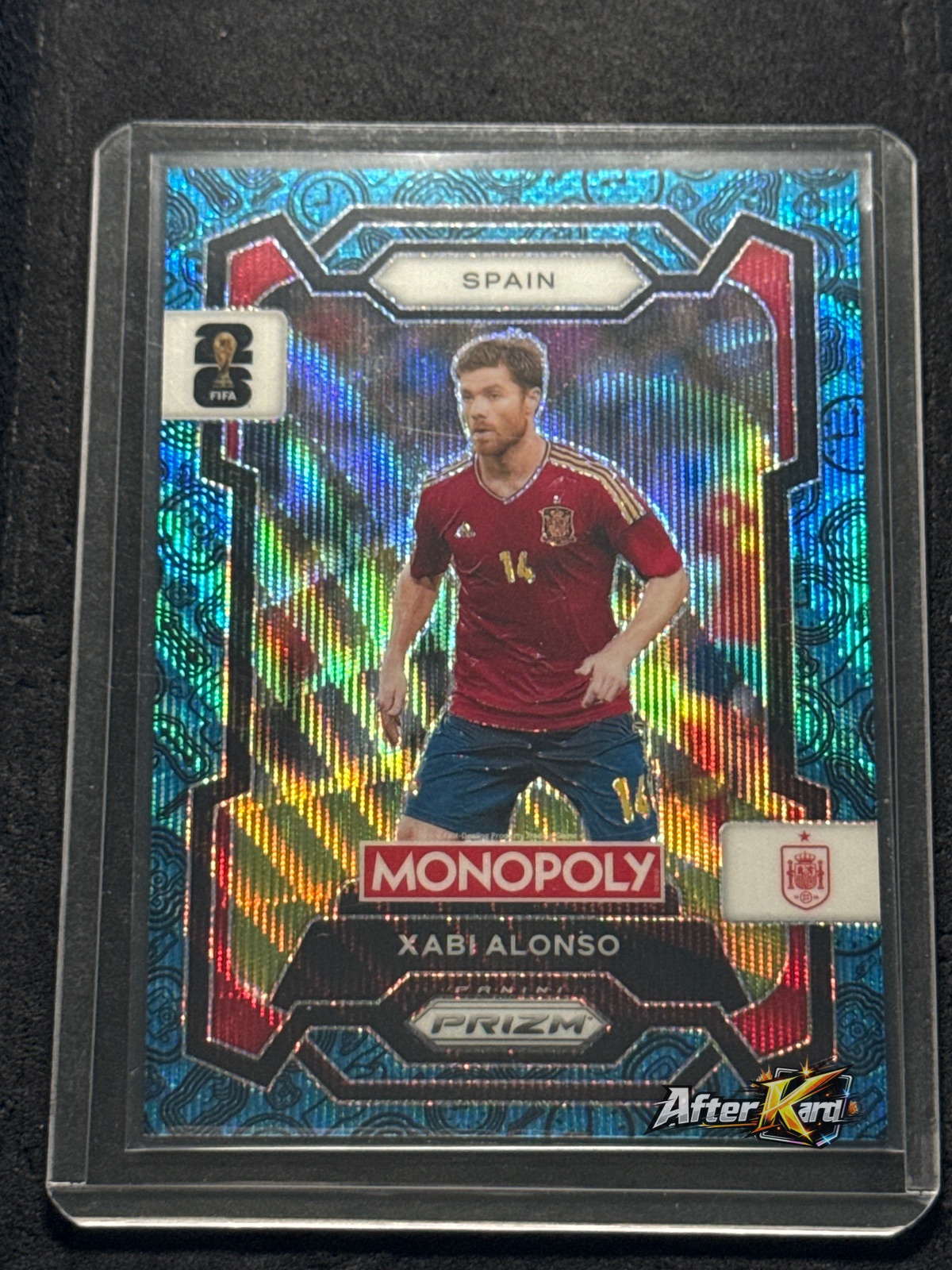2026 Panini Monopoly Prizm FIFA World Cup 26 — Xabi Alonso Blue Wave Prizm
