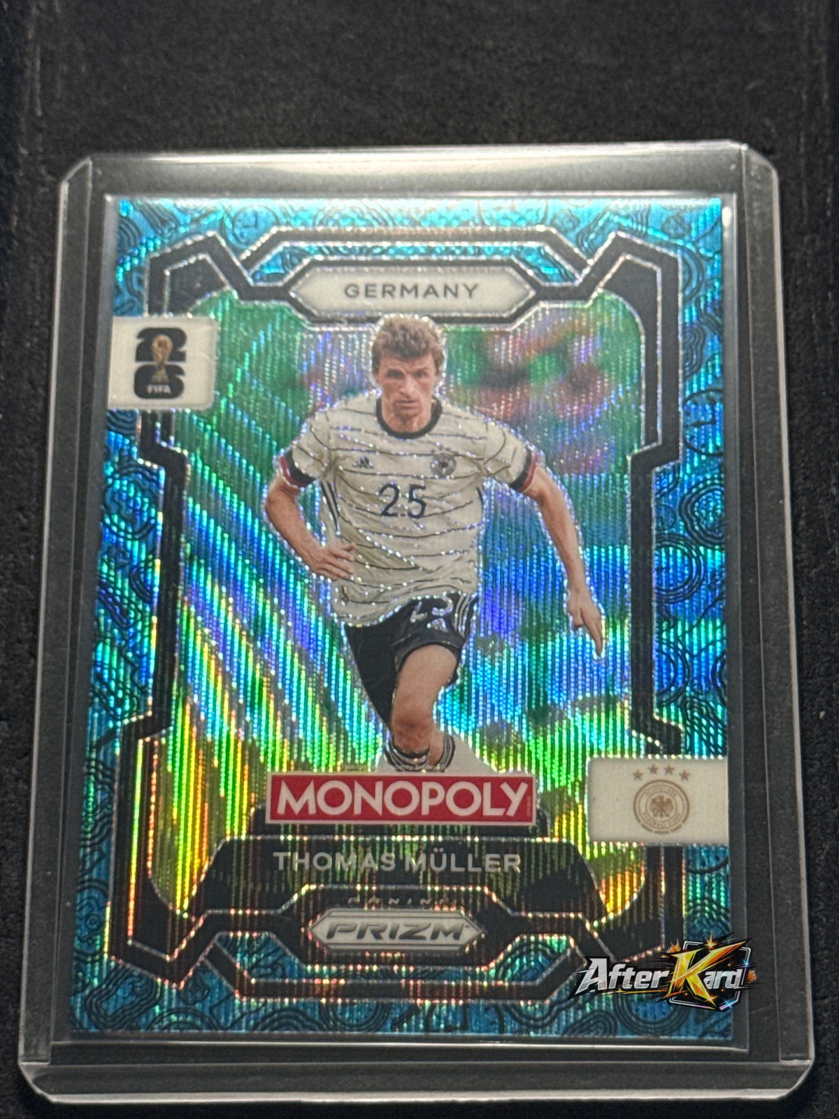 2026 Panini Monopoly Prizm FIFA World Cup 26 — Thomas Müller Blue Wave Prizm