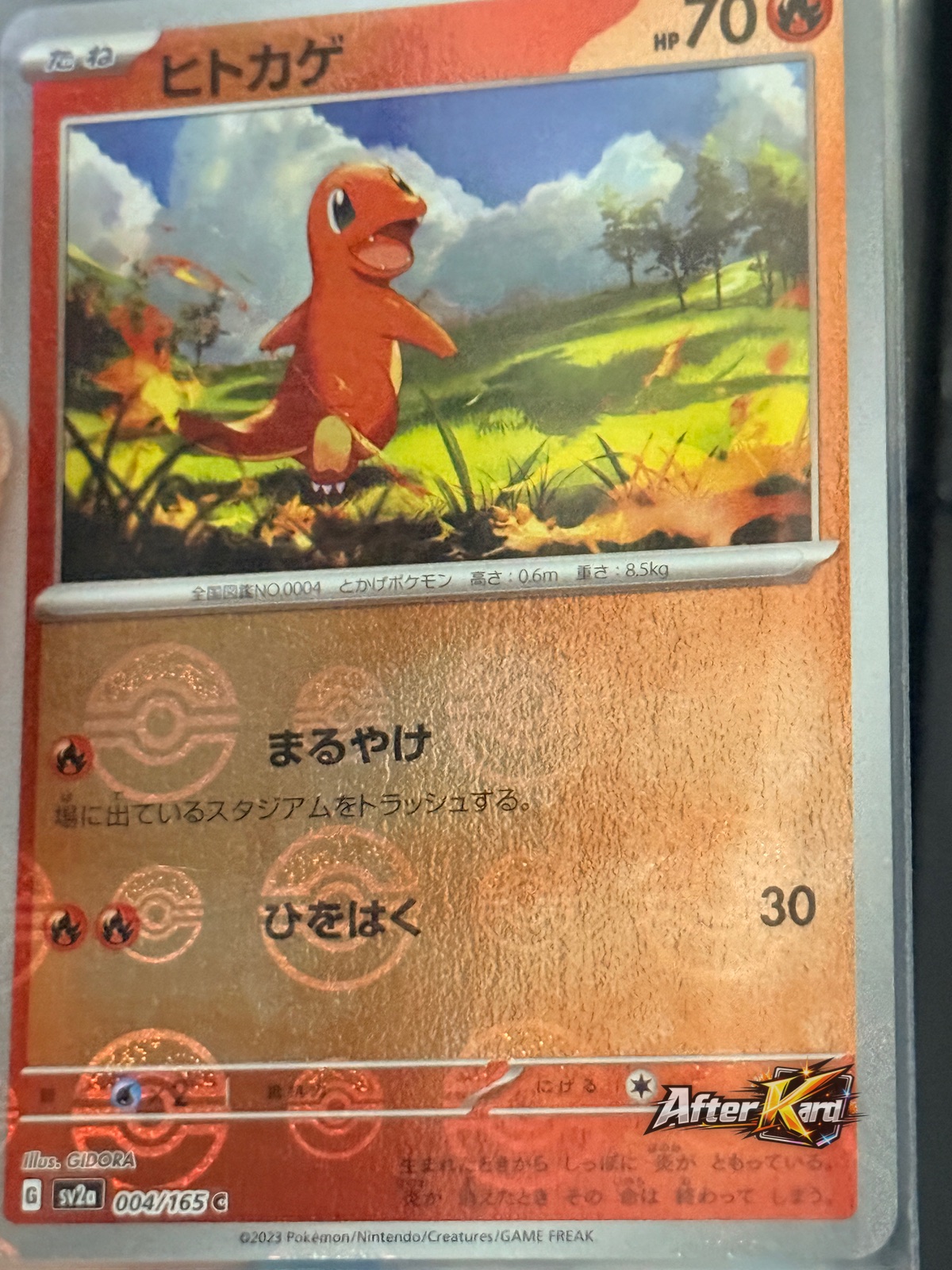 Japanese Charmander Master Ball Holo — Pokemon Card 151 #004/165