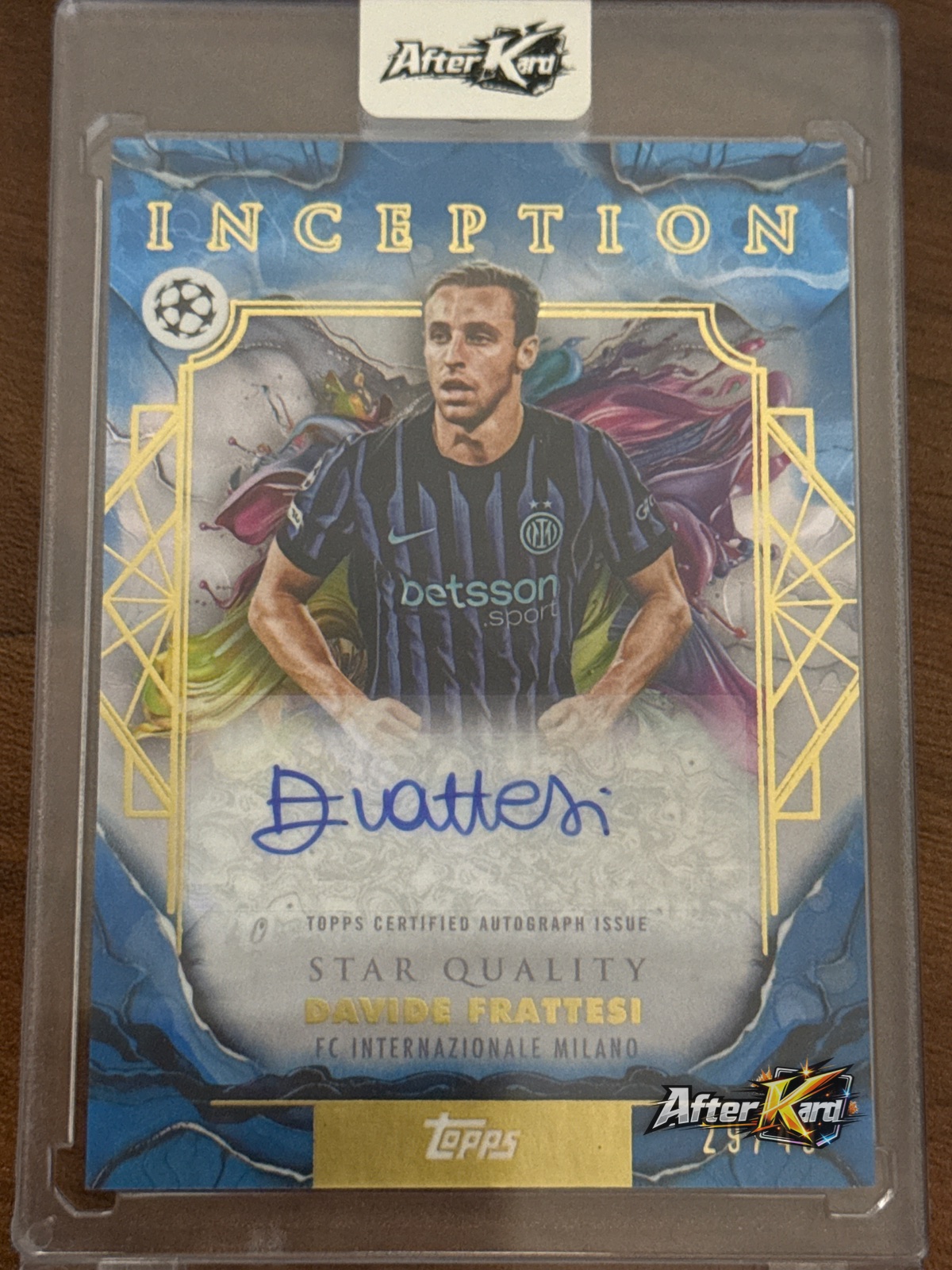 2025/26 Topps Inception UEFA Club Competitions — Davide Frattesi Auto /49