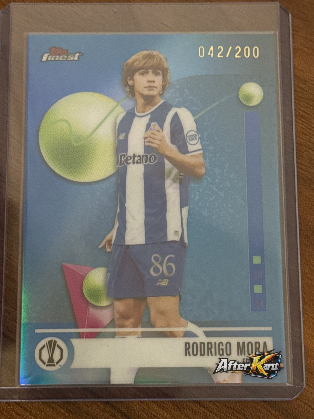 2025 Topps Finest UEFA Europa League — Rodrigo Mora Common /200