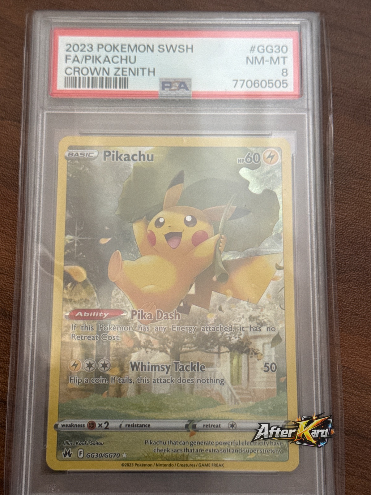 Pikachu Trainer Gallery — Crown Zenith #GG30/GG70 — PSA 8