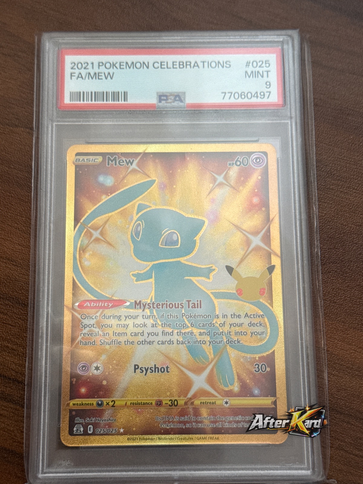 Mew Gold — Celebrations #025/025 — PSA 9